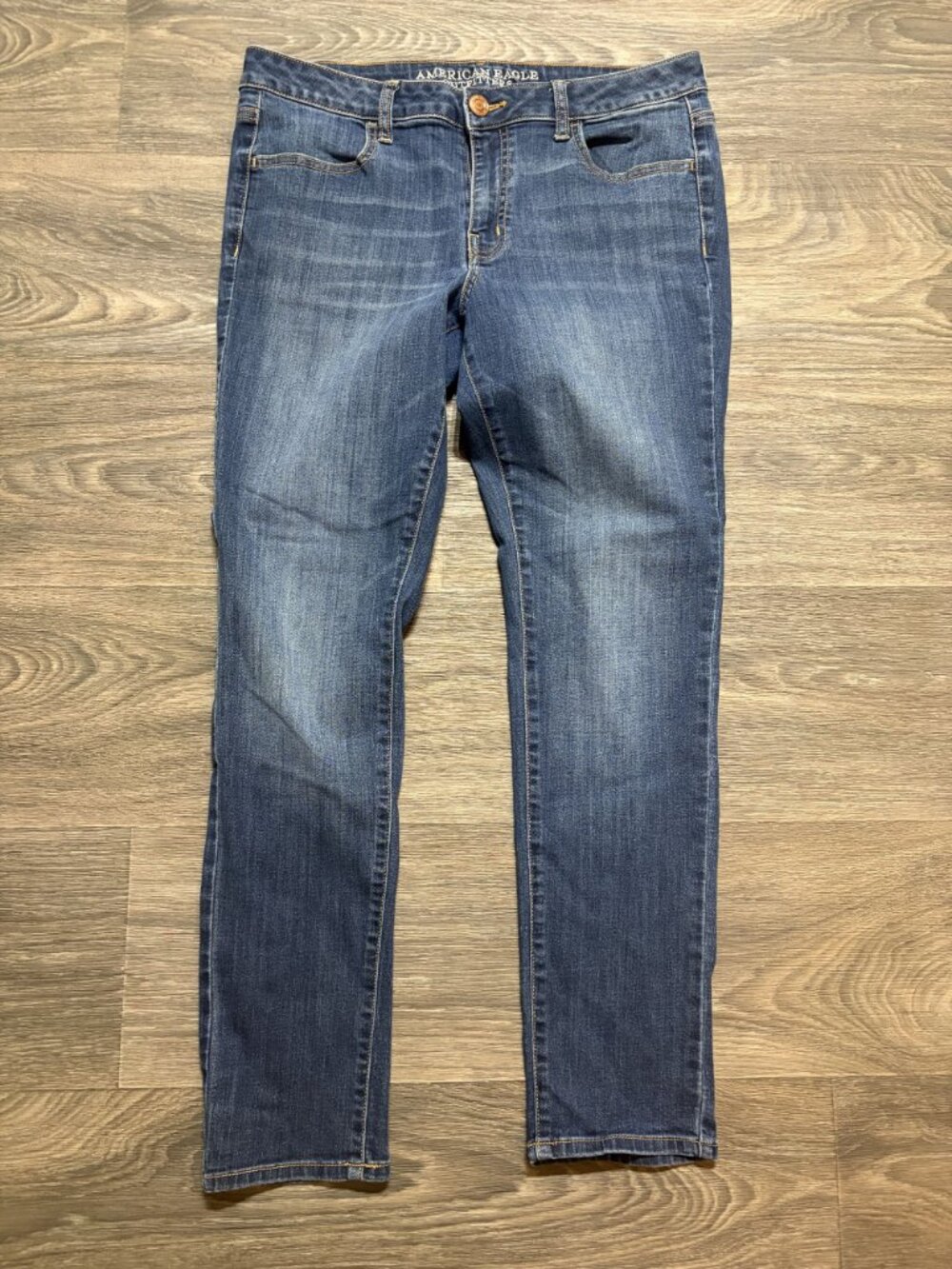American Eagle Outfitters Stretch Jegging Skinny Jeans 14 Medium Stonewashed